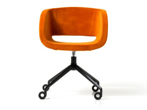 Офисное кресло из ткани с 4 спицами