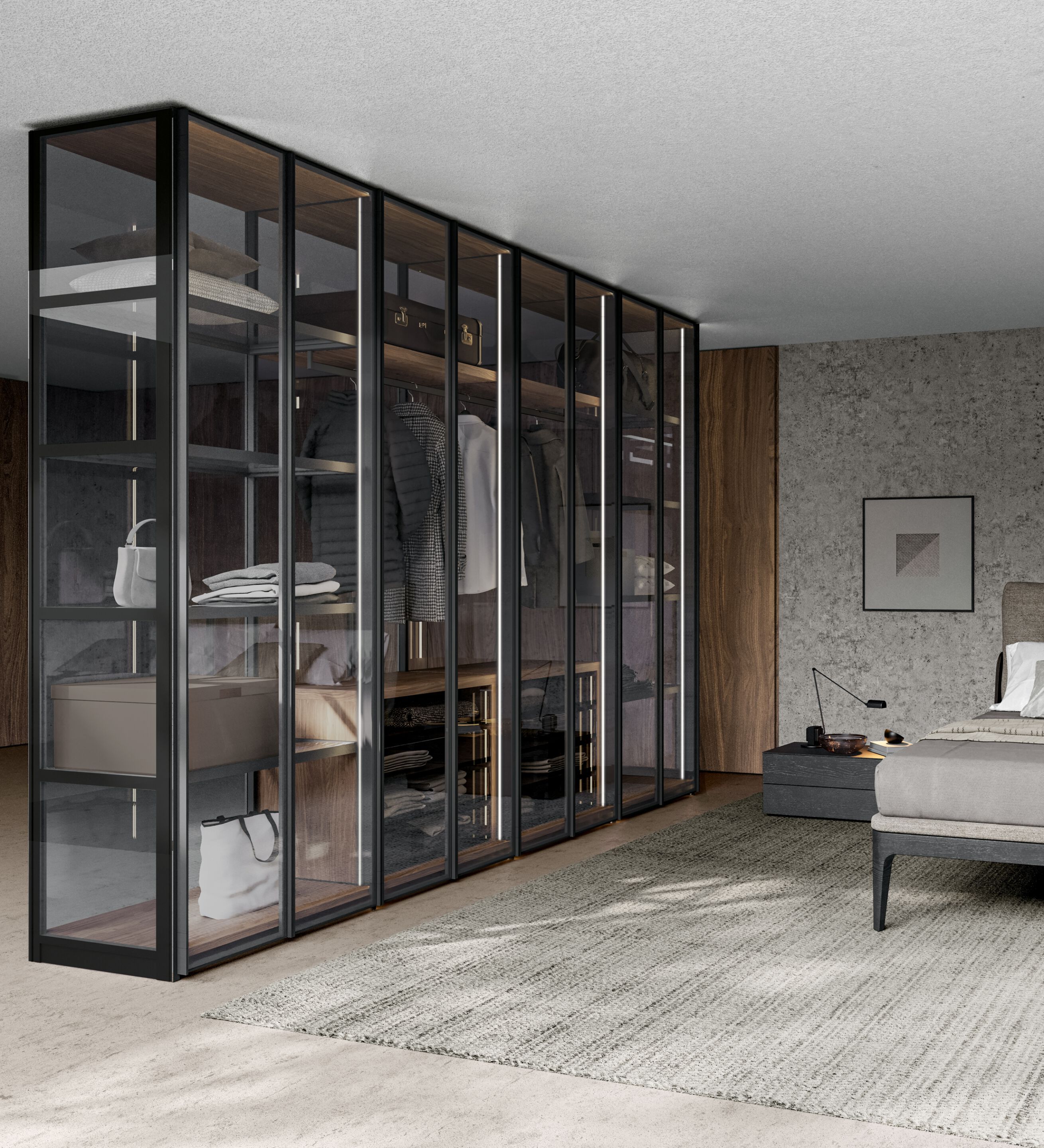 Стеклянная модульная гардеробная Dall'Agnese Wardrobe Collection ARCH-00068665 - Вид №1