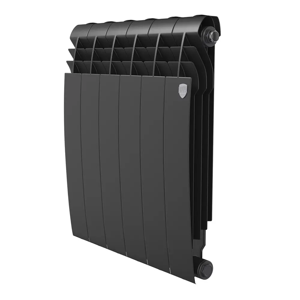 Royal Thermo BiLiner B 500 - биметаллический радиатор черный 6 секций 89426242 STLM-1578503