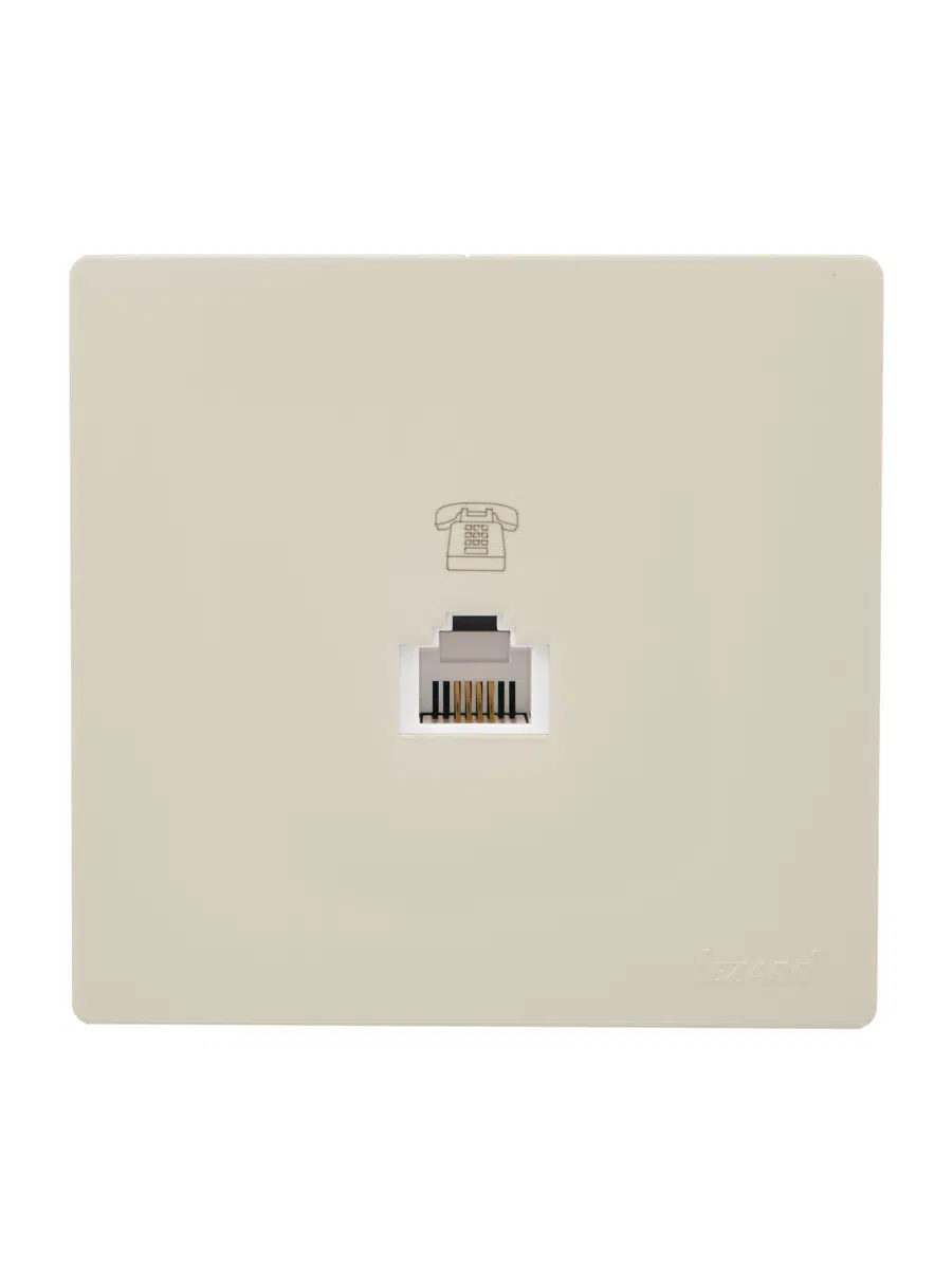 LETO Розетка телефонная евро крем LEZARD 752-0300-137