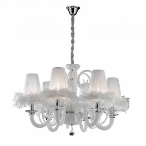 Люстра дизайнерская Spokenlanguage хром белая Cabaret SP6 IDEAL LUX ДИЗАЙНЕРСКИЕ, CABARET 057274 Белый