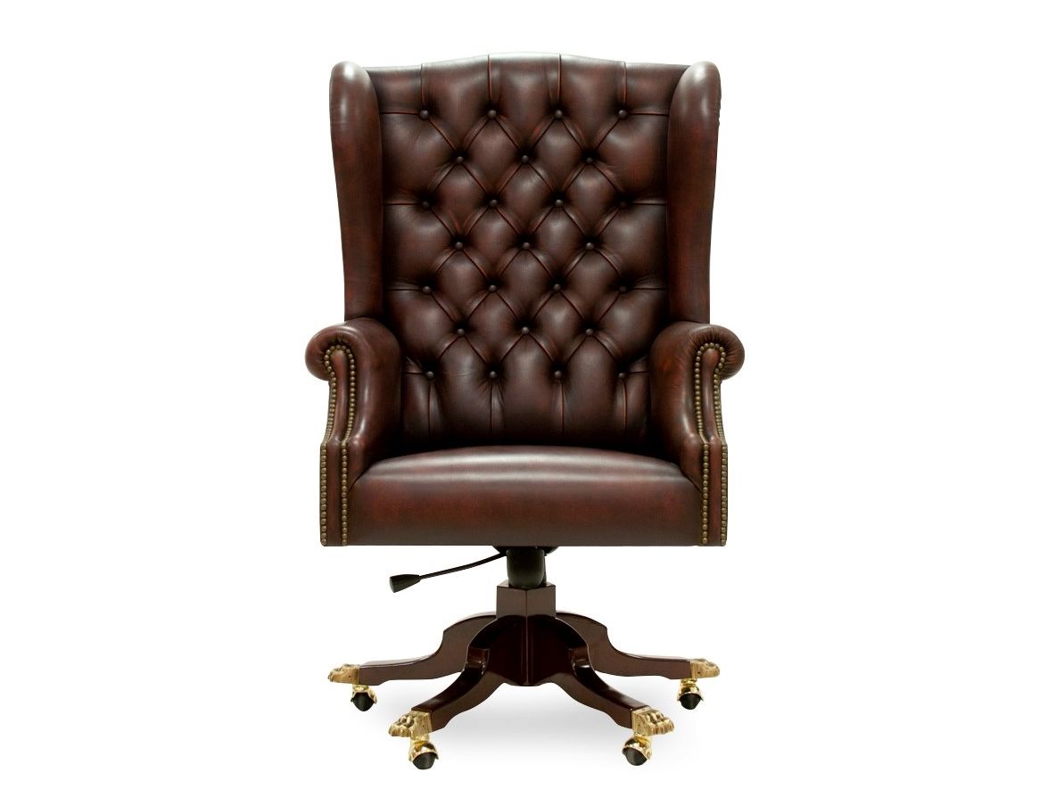 Офисное кресло с регулируемым по высоте кожаным подлокотником с 5 спицами CREARTE COLLECTIONS PRESIDENT ORIGINS ARCH-00000620