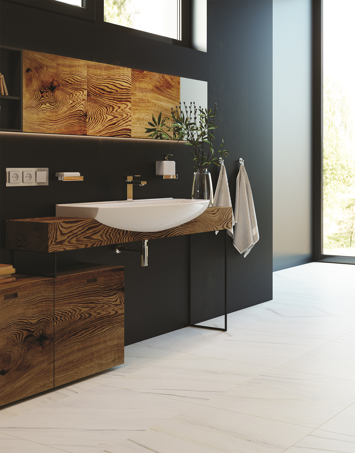 Мебельный умывальник 85 SANITA LUXE Best BST85SLWB01