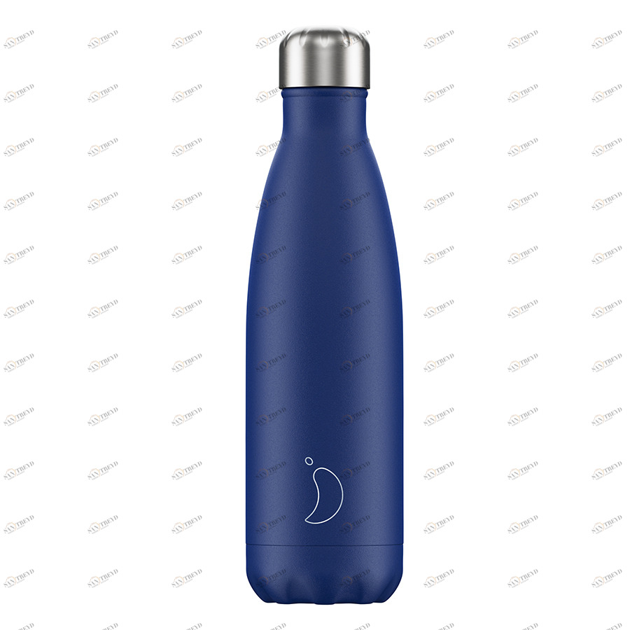 Термос 500 мл синий Matte Blue CHILLY'S BOTTLES ДИЗАЙНЕРСКИЕ 00-3947990 Синий 