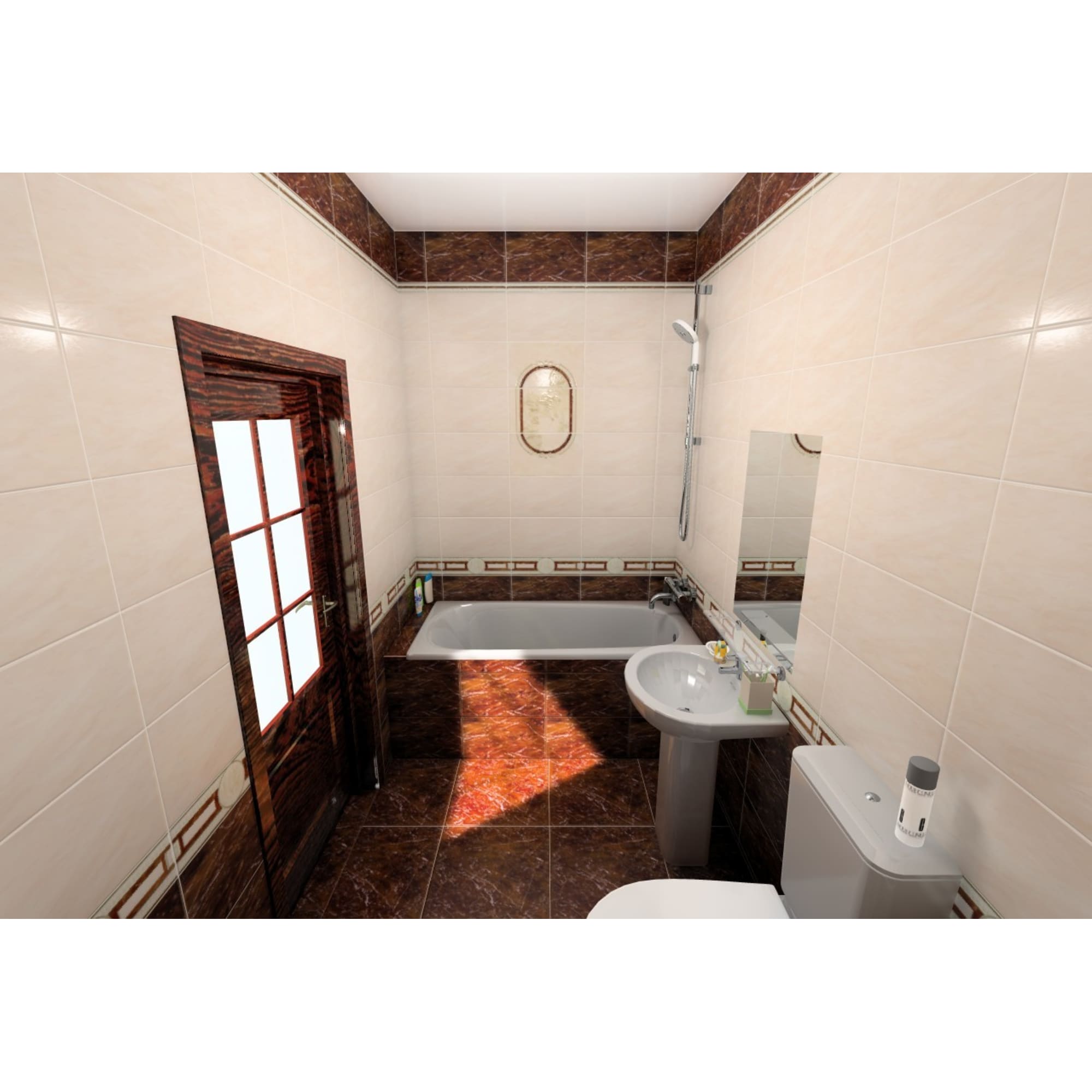 14175282 Плитка настенная 23x40 см 1.38 м2 цвет тёмно-коричневый Pietra Santreyd - Вид №4