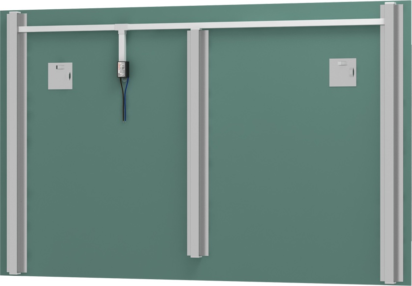 BY 2122 Зеркало с 3-мя встроенными LED-светильниками 16 W EVOFORM Ledline - Вид №2