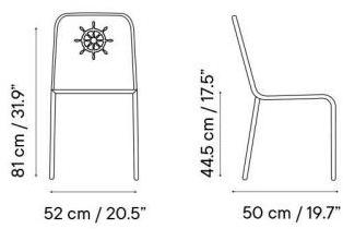 iSimar Садовый стул из стали Nautic 8115 - Вид №2