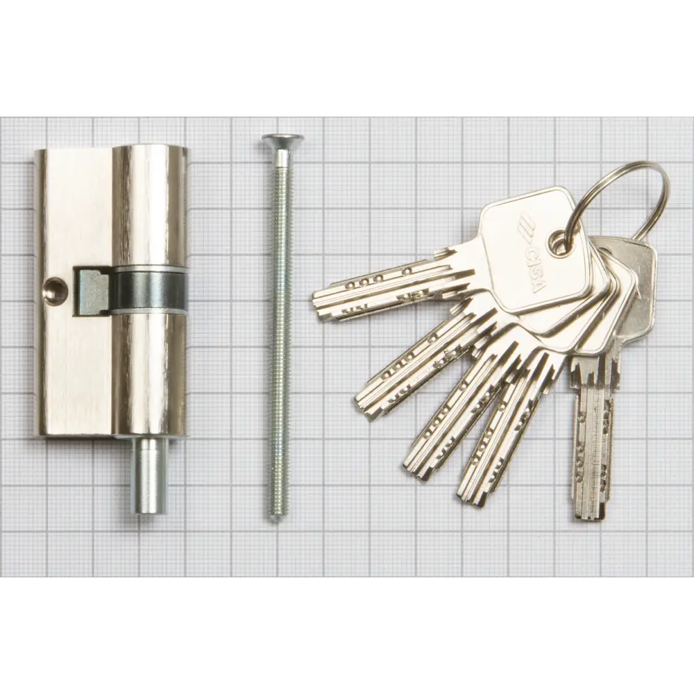 Цилиндр Cisa Astral ОА312-19.12, 30x10x40 мм, ключ/шток, цвет никель, без вертушки STLM-2058739 - Вид №2