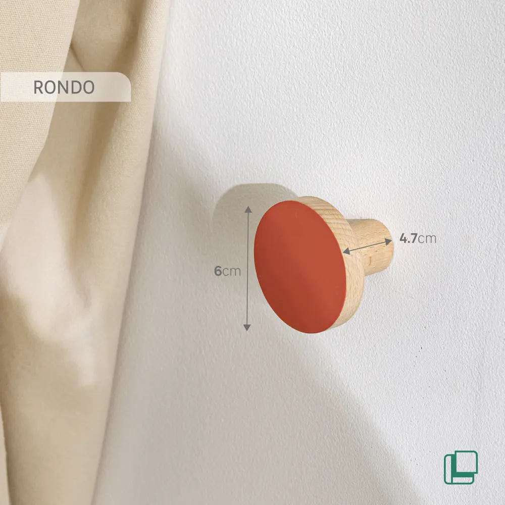 Крючок Rondo Coctail 6x6x4.7 см цвет красный 89388841 STLM-2016791 Santreyd  - Вид №3