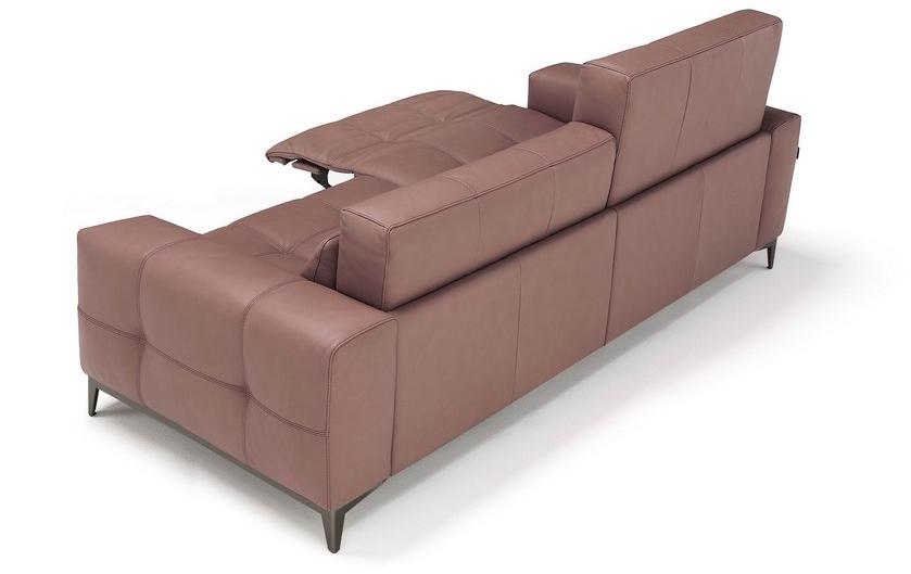 Egoitaliano Стеганый 3-местный кожаный диван с подставкой для ног sun-id-1431722 - Вид №1