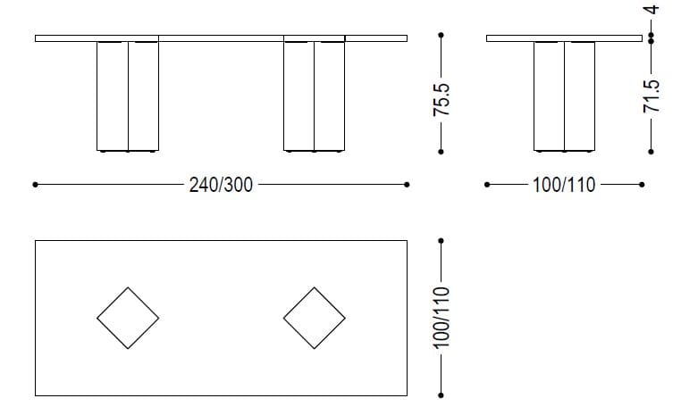 Деревянный обеденный стол Riva 1920 JUNIOR B ARCH-00026505 - Вид №3
