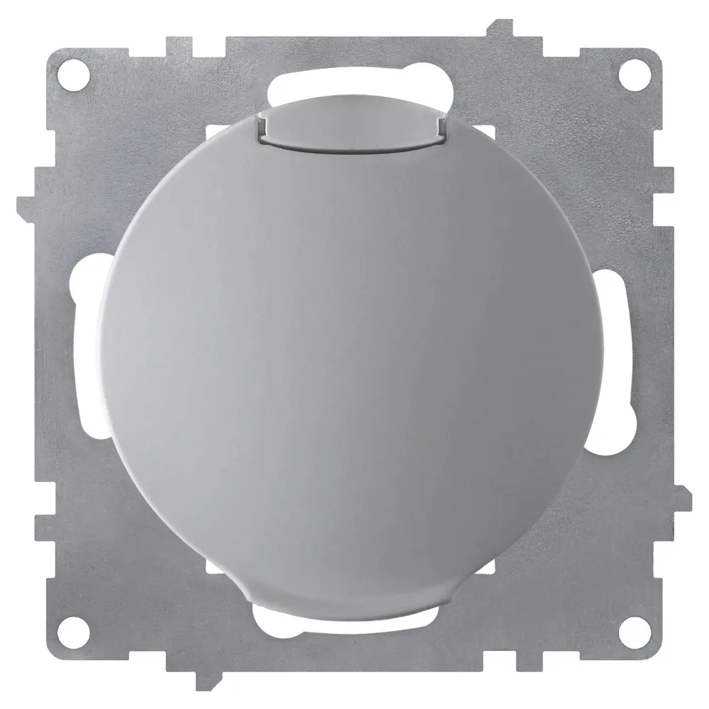 Розетка встраиваемая Onekey Florence с заземлением с крышкой цвет серый ONEKEYELECTRO STLM-2194063