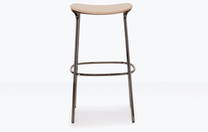 SCAB DESIGN Табурет из высокой стали с дубовым сиденьем Trick sun-id-1500223 - Вид №1