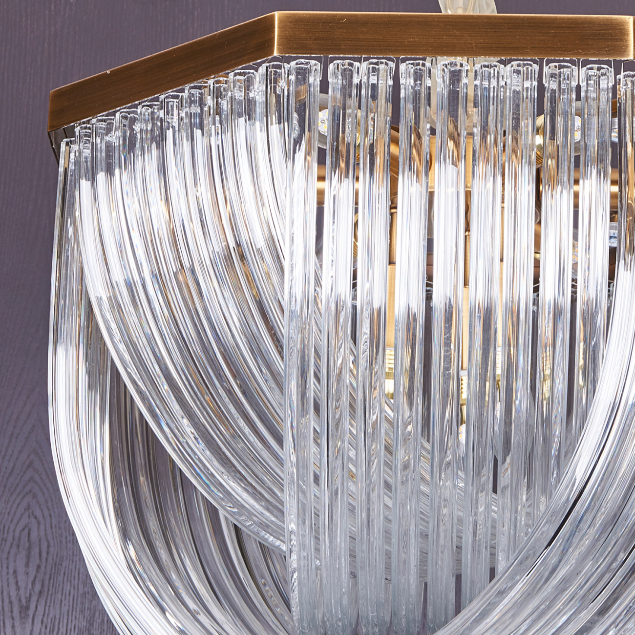 Подвесной светильник Murano L9 brass от Delight Collection A001 L9 DELIGHT COLLECTION ДИЗАЙНЕРСКИЕ 243938 Прозрачный;золото  - Вид №2