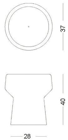 PIMAR Садовый табурет из камня Лечче  44a  - Вид №5