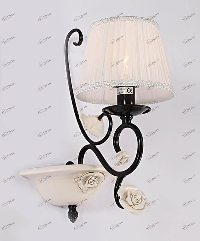 Бра настенное белое белое с черным Lumien Hall "Летисия" W17079/1GBK LUMIEN HALL ЛЕТИСИЯ 00-3929726 Белый;черный 