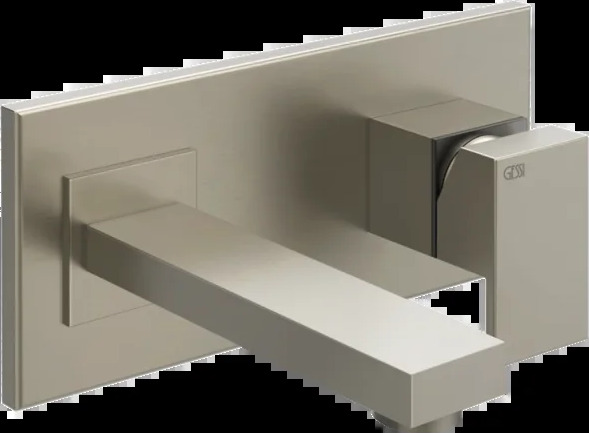 Смеситель для умывальника 44834 149 Gessi Rettangolo МАТОВЫЙ НИКЕЛЬ FINOX