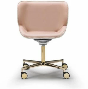 José Martínez Medina Офисное кресло в коже с 4-мя спицами и подлокотниками Blacktone