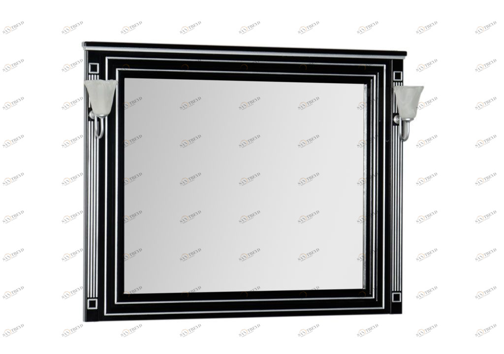 Зеркало Aquanet Паола 120 черный/серебро 00181767