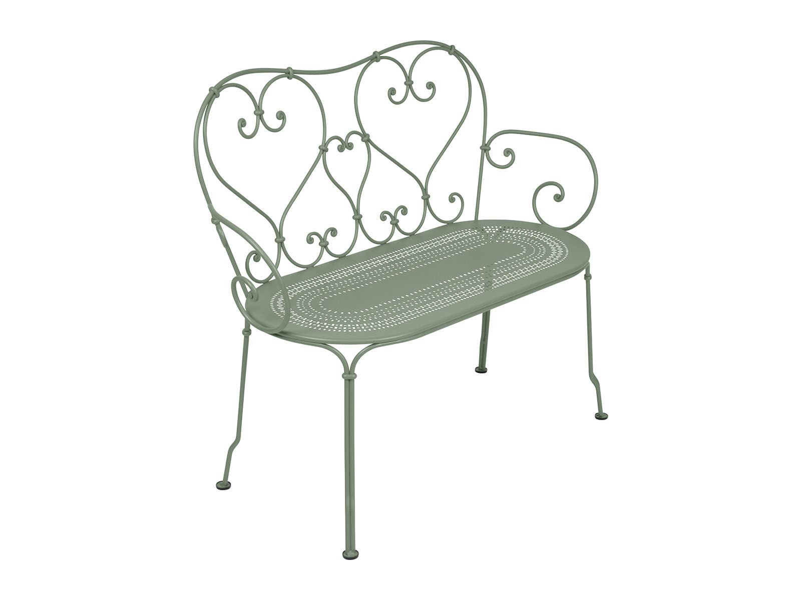 Стальная садовая скамейка с подлокотниками Fermob 1900 ARCH-00064429