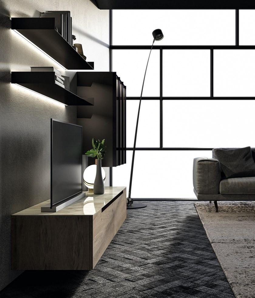 Dall'Agnese Настенная лакированная стенка для хранения со встроенной подсветкой Slim & speed up sun-id-1497397 - Вид №1