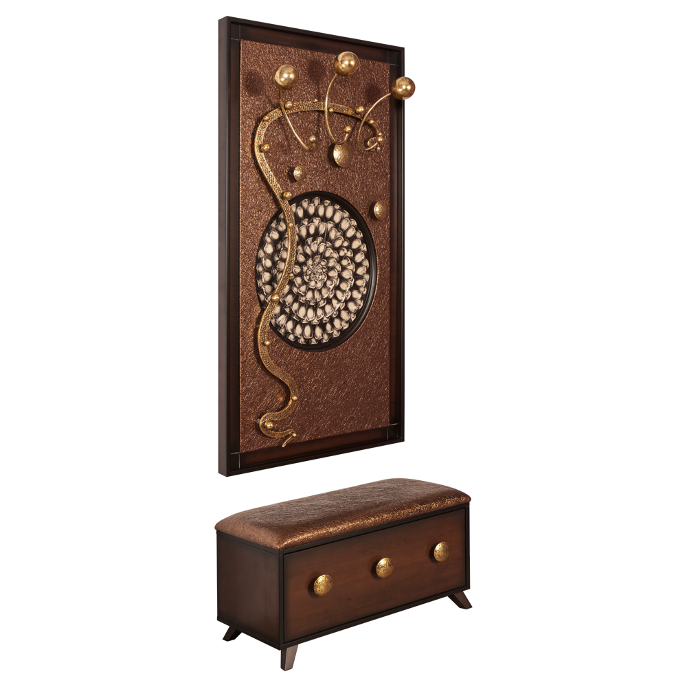 15006,14022 Настенная прихожая Heri 1 Каштан BOGACHO 4627155810528, 4627155810481 - Вид №1