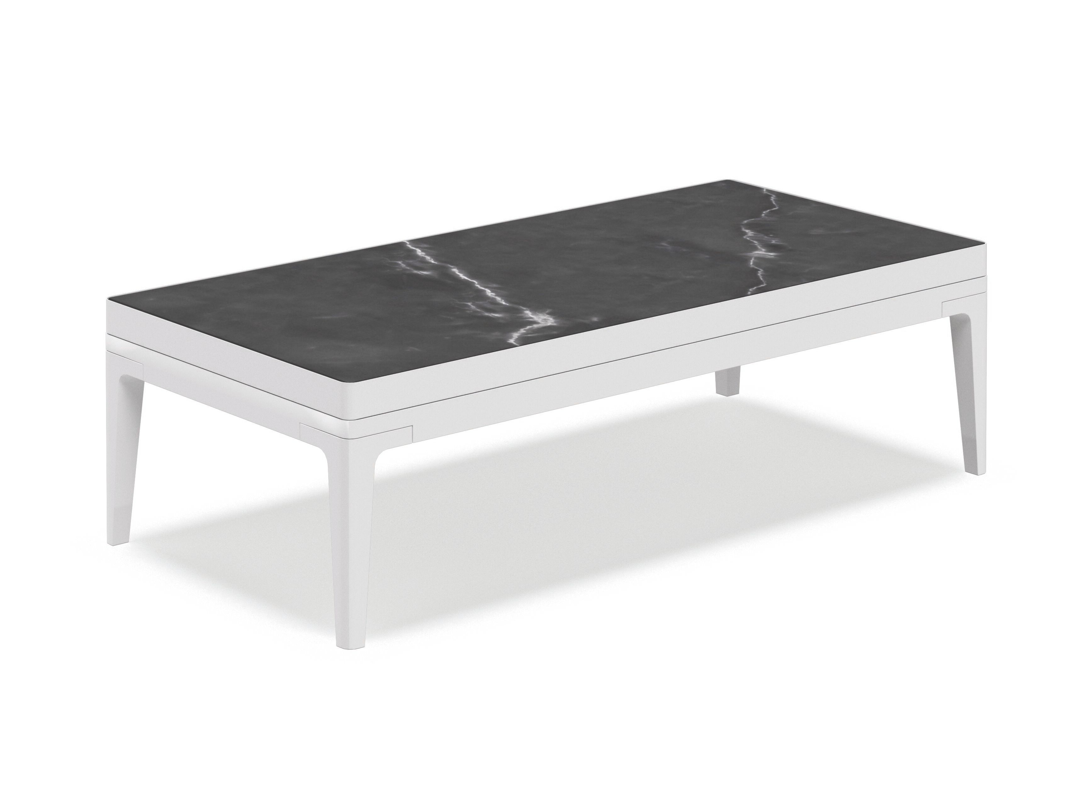 Керамический низкий прямоугольный садовый журнальный столик Gloster сетка ARCH-00138875 - Вид №1