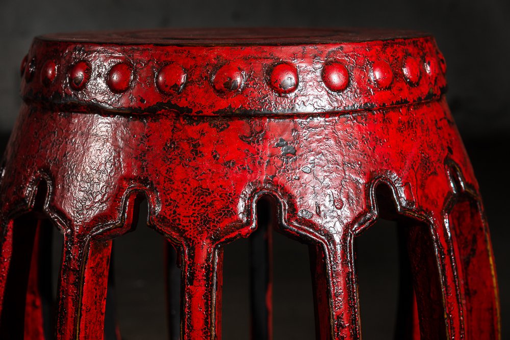 Табурет Дунь Красный ДОМАШНЯЯ ОБСТАНОВКА CHINA 017398 Красный Santreyd  - Вид №2