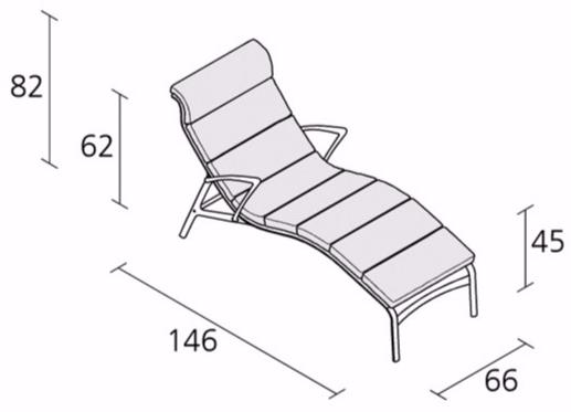 Alias Шезлонг из мягкой ткани Frame sun-id-1470072 - Вид №1