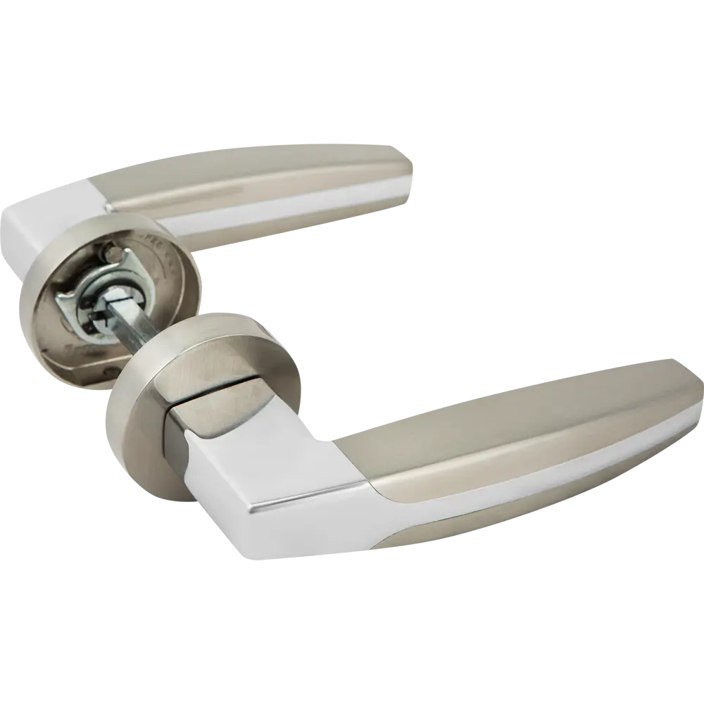 Ручка дверная Armadillo Arc URB2 без запирания ЦАМ гальваническое покрытие цвет матовый никель/хром STLM-2132074