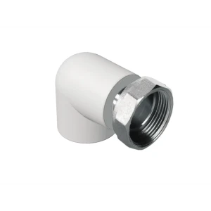 Угловой фитинг Политэк 90° с накидной гайкой для полипропиленовых труб 89422864