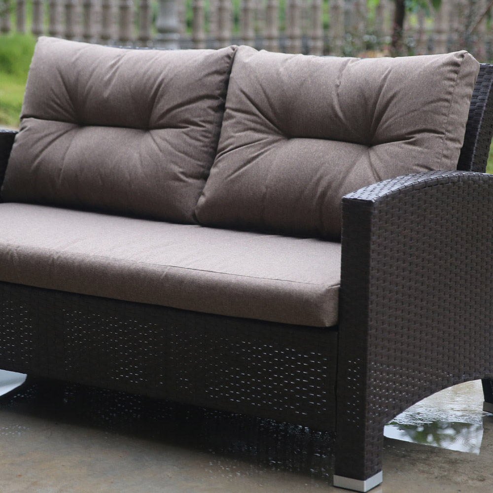 Диван, искусственный ротанг, двухместный AFINA  130525 Бежевый;коричневый  - Вид №2