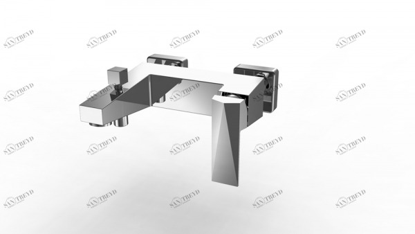 Смеситель для ванны короткий излив с аксессуарами ICEBERG F676110C-B-RUS bravat