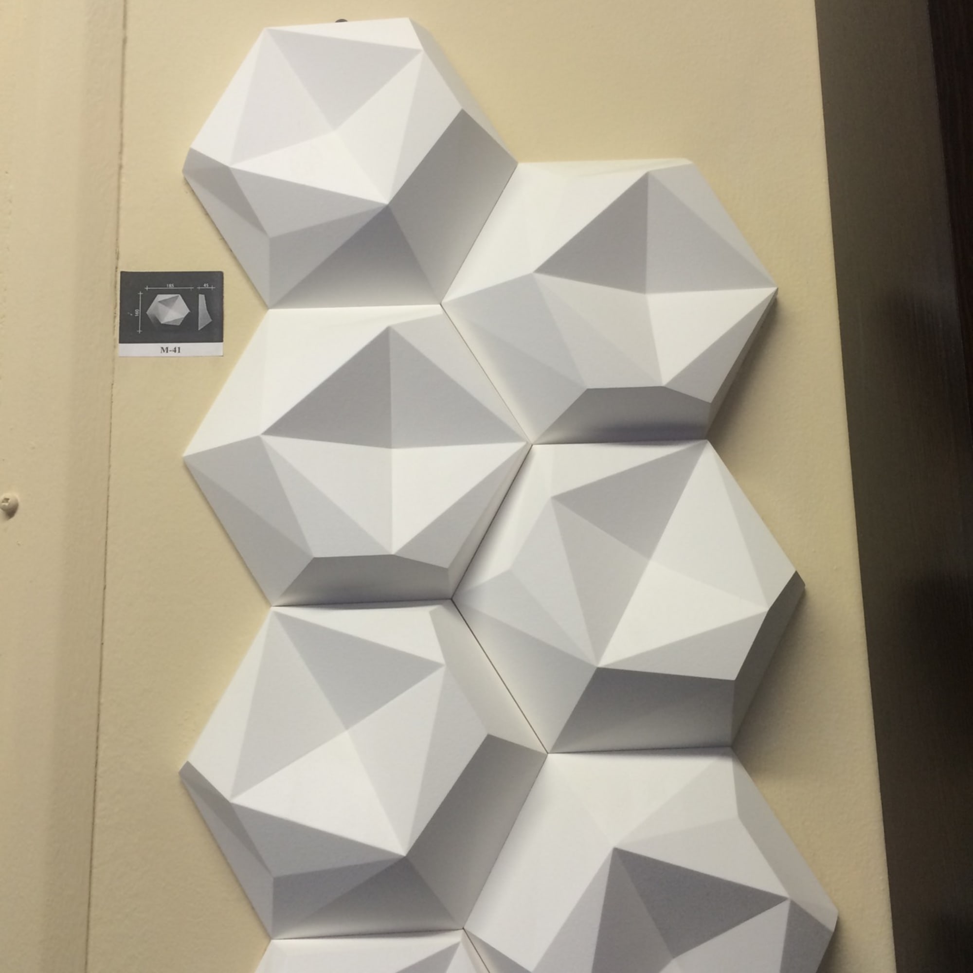 82399298 3D Панели матовые без покрытия 12 шт цвет белый Santreyd 