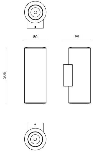 NEXO LUCE Настенный светодиодный проектор для улицы из алюминия Wall-ceiling-floor nexo luce 2645 - Вид №2
