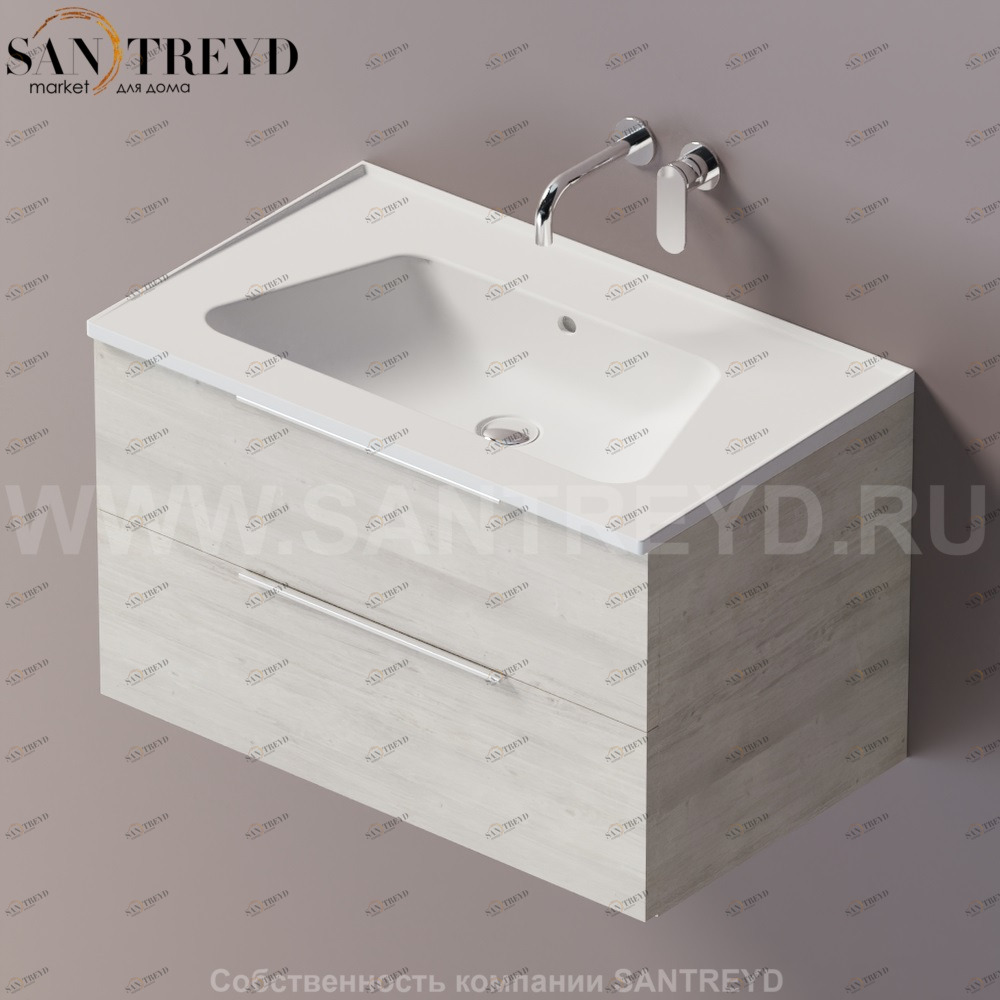 Flaminia BLOOM Тумба под раковину 85 см с 2 ящиками BBX815.WW Ceramica Flaminia