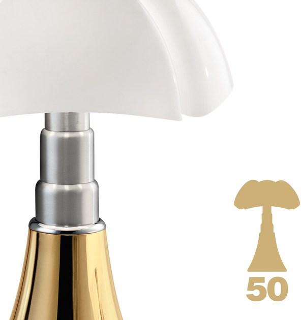 Martinelli Luce Настольная лампа из стали и абажур из метакрилата Pipistrello 620/dim/l/1/oro - Вид №1