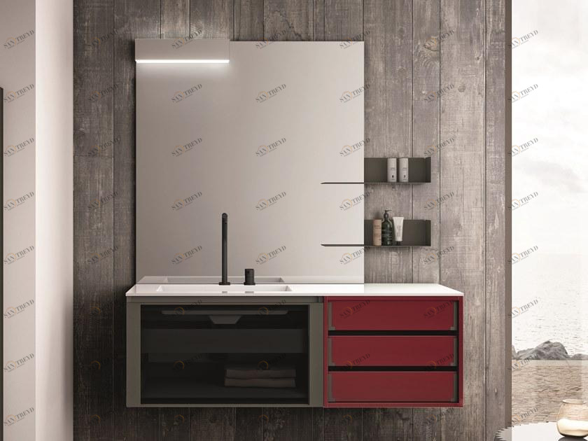 Cerasa Подвесной туалетный столик с ящиками, лакированный Segno sun-id-1470646