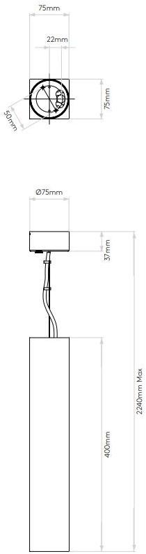 Astro Lighting Светодиодный подвесной светильник из гипса Osca 1252015  - Вид №2