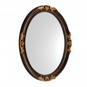 252OV 3SC Paris Oval Mirror Old Brown and Silver Leaf Classico