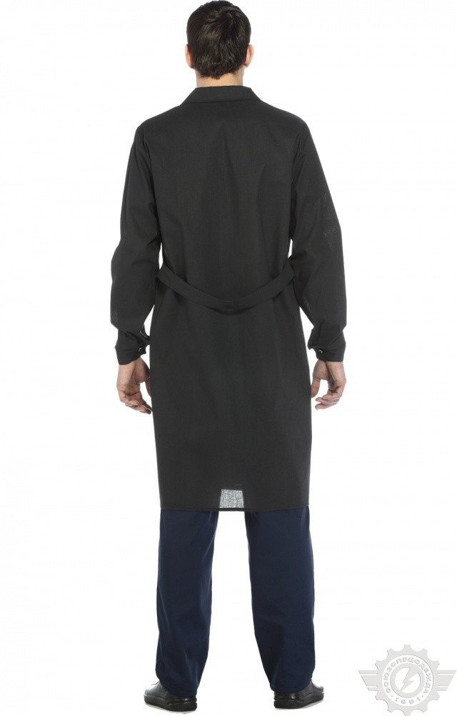 61711 Халат мужской темный  Одежда для обслуживающего персонала  размер 60-62/170-176 Спецодежда  - Вид №3