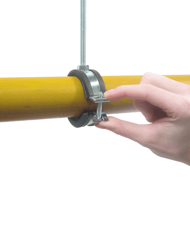 3373043 Крепление для труб  BISMAT® Flash Хомуты с вкладышем epdm (M8, M8/10) для всех видов труб WALRAVEN  - Вид №2