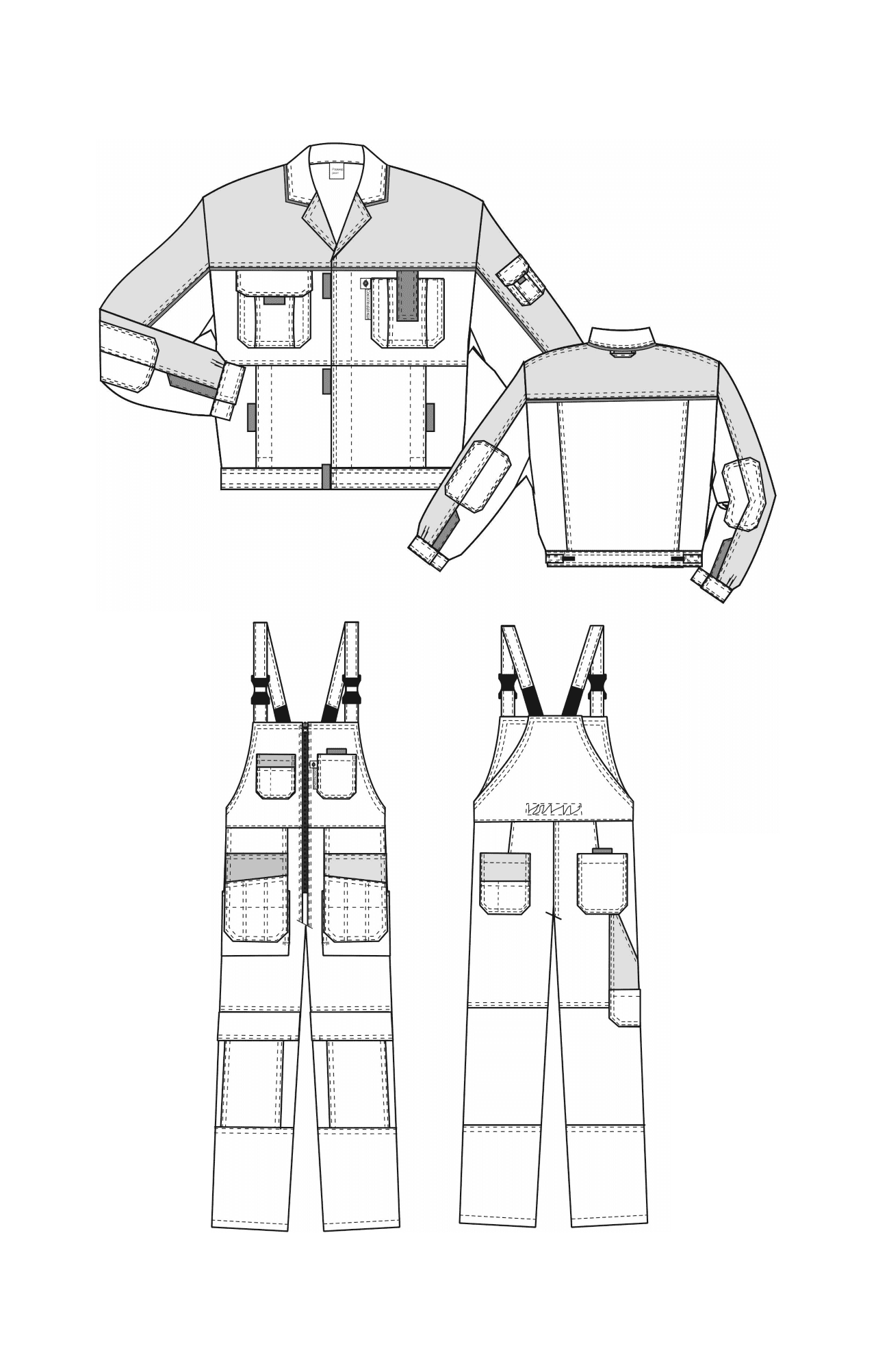 5039605 Костюм "Профессионал-2" василек-черный-лимон  Летняя спецодежда  размер 52-54/158-164  - Вид №6