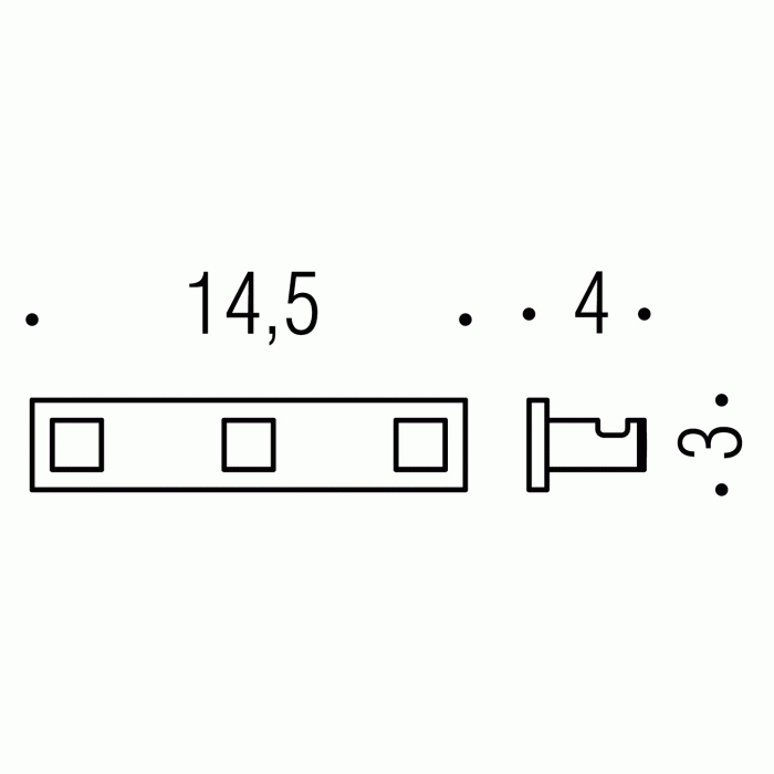 LC37 Планка с 3-мя крючками COLOMBO LOOK Colombo Design - Вид №2