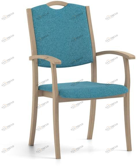 PIAVAL Штабелируемый тканевый стул с подлокотниками Polka | health & care 30-25/1m