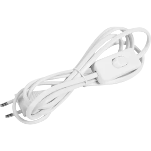 Шнур с выключателем 2 м 220 В цвет белый