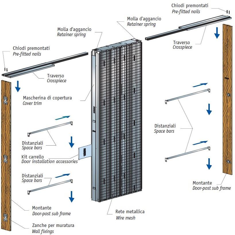 Scrigno Рама стойки для раздвижной двери с противоположными створками Scrigno gold sun-id-1479403 - Вид №2