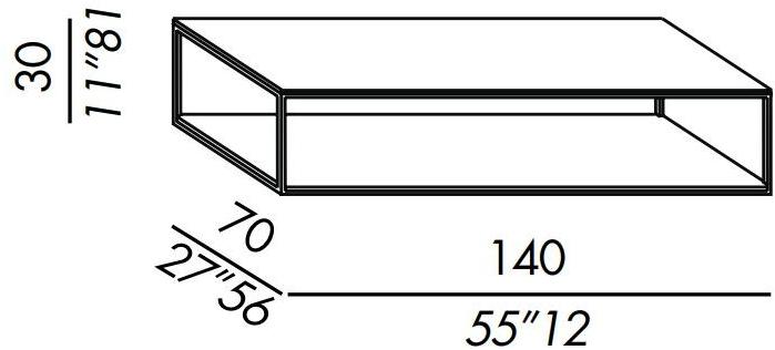 Meridiani Низкий прямоугольный журнальный столик из металла Hardy sun-id-1411249 - Вид №6