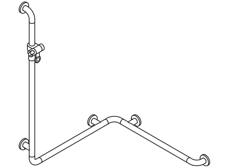801.35.21051 Поручень для душа с держателем для душа HEWI WARM TOUCH  - Вид №2