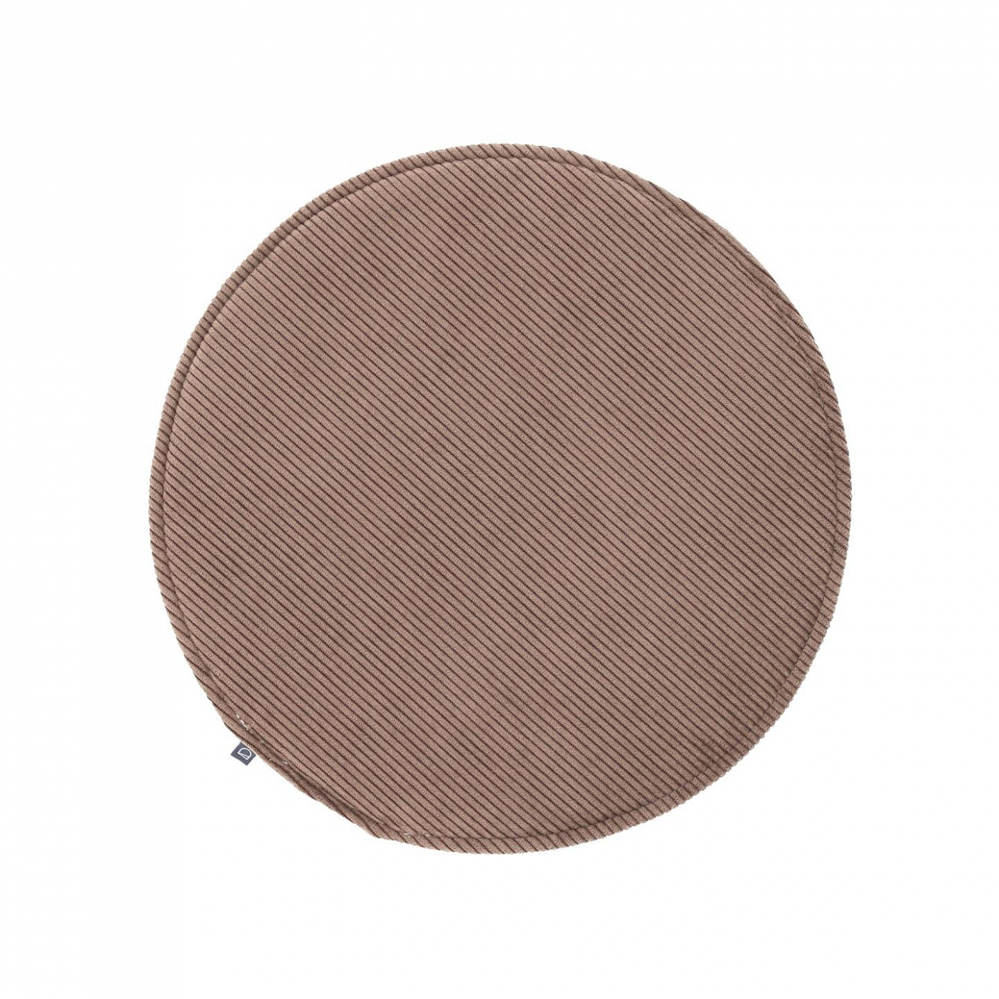 095803 Круглая вельветовая подушка на стул коричневая 35 см La Forma Sora  - Вид №1